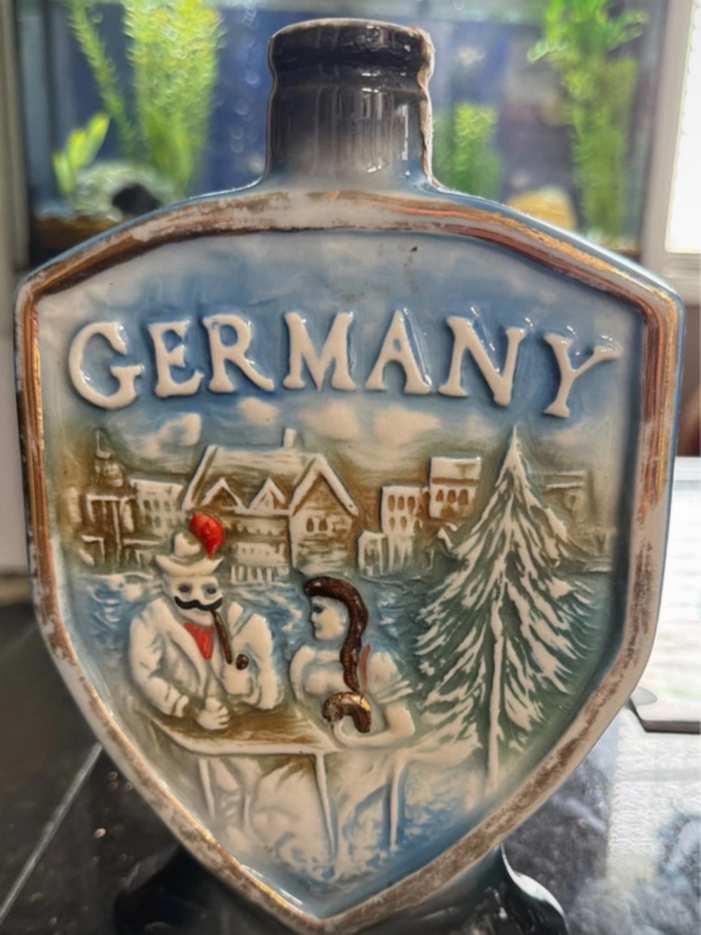 vintage 1970 Jim Beam Germany souvenir whiskey decanter made by Regal China